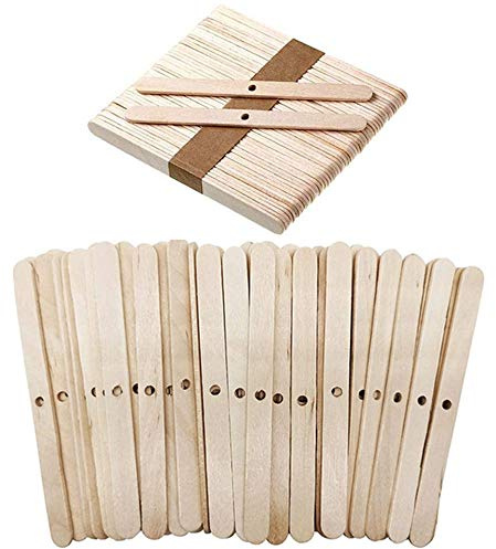 Kerzendochthalter aus Holz, 100 Stück Kerzendocht-Zentriergeräte Kerzendochthalter für Mehrfachdocht-Kerzenherstellung, DIY Handwerk (einzelner Dochthalter)