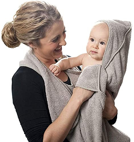 HXPainting handduk förkläde för spädbarn och nyfödda 100 % bomull handsfree stor huva baby badhandduk tvättlapp för pojkar och flickor