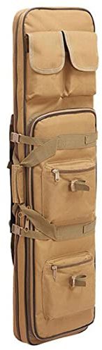 SJASD wasserdichte Gewehrtasche,Gewehrtasche 2 Langwaffen,Waffentasche Gewehrtasche,Langwaffentasche,Gepolsterte Gewehrkoffer,Taktische Gewehrtasche Doppel,Khaki,120cm