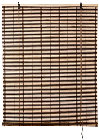 Tenda a Rullo in Bamboo Naturale in Legno di bambù Home Balcone Privacy Protezione Parasole ，per la ​decorazione domestica (Marrone Scuro,150x300cm)