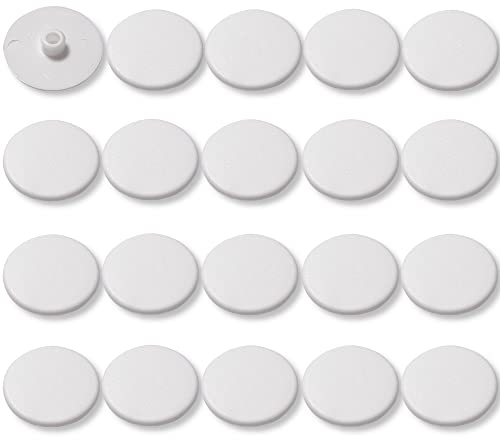 cyclingcolors 20x Screw Cover Cap White Plastic Hexagon Allen Head Hole Socket Hex Protector Furniture Screws caps SW4