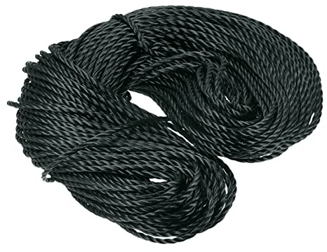 sourcing map Twisted Mason Line Nylon Twine String Cord Dark Green 50M/164 Feet 4MM Dia for Netting, Landscaping, Home Improvement, DIY Projects, Crafting, Masonry, Gardening