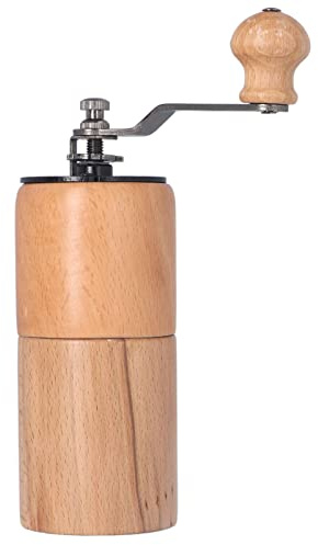 Molinillo De Café Manual, Molinillo De Café De Fresas Cónicas De Acero Inoxidable, Molinillo De Café De Manivela De Madera Portátil Silencioso Para El Hogar, Portátil, Camping, Viajes(Large)