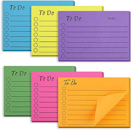 300 Blätter Haftnotizen, To Do Listen Block, Sticky Notes, Haftnotizen Klebezettel, Notizblöcke Linierte Notizzettel für Planer Erinnerung Büro Zuhause Schule Zubehör