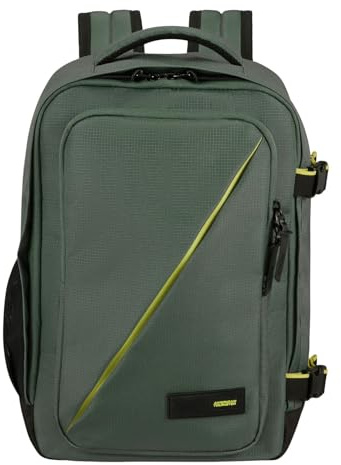 American Tourister Take2Cabin - Ryanair Bolsa de Cabina 25 x 20 x 40 cm, 24 l, 0,40 kg, Equipaje de Mano, Mochila de Avión S Bajo Asiento, Grün (Dark Forest)