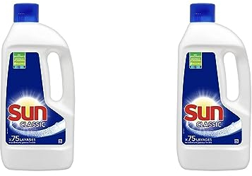 Sun Liquide de Lavage Lave-Vaisselle Classic Standard, 75 lavages 1,5L (Lot de 2)