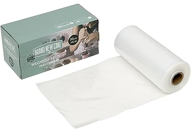 BrandNewCake® Sac à Poche Monouso 30cm - Trasparente - Rotolo da 100 Pezzi - Sacchetti Resistenti per Decorazioni