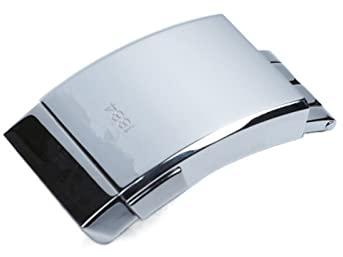 ZERAPH Dicke Edelstahlschnalle für Breitling-Uhrenarmband, 20 x 20 mm, polierter Doppelklick-Verschluss, Herren-Uhrenarmband