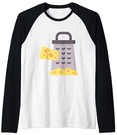 Fun Cheese Lover Cheese Grater Raglan Baseball Tee