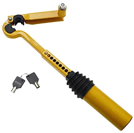 NeaxgeandX Kfz-Handbremsschloss für Auto, LKW, Anhänger - Gelb, Riegel, Handbremsschloss, Auto-Handbremse, Diebstahlschutz, Verstellbar, Zuverlässig, Universell