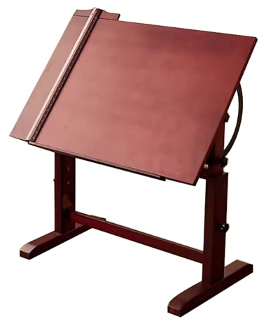 ZXTRYBHD Großer Holz-Zeichentisch, Künstler-Drawing Board mit Höhenverstellbarer, Neigbarer, Vergrößerter Tischplatte, Studio- und Staffelei Tisch zum Schreiben