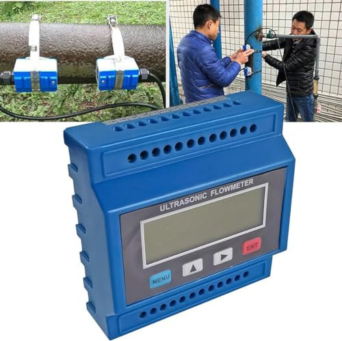 GYQSSD TUF-2000M Handheld Ultrasonic Flowmeter, Portable Digital Liquid Flow Meter with Clamp-on Small Transducer, for Seawater Alcohol Industrial Sewage,DN300-DN6000mm