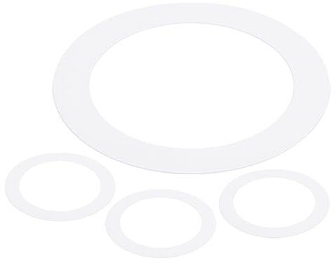 METALLIXITY Anneaux pour Spot Encastrable ID 4,25 x OD 6,69, 4 Pièces d'Anneaux pour Spot Encastrable en Métal pour Couvrir les Luminaires Encastrés au Plafond, Éclairage Mural LED, Blanc