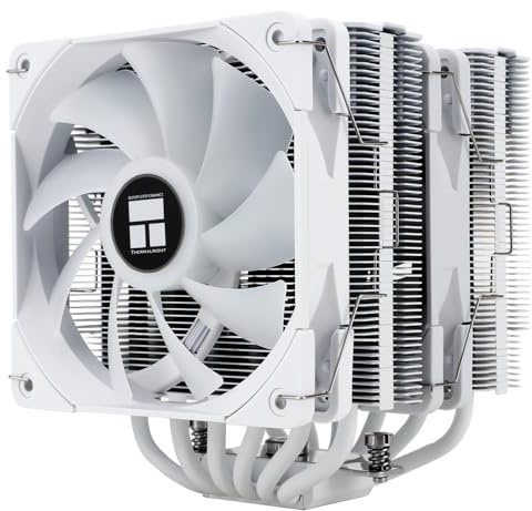 TR Peerless Assassin 120 White - Enfriador de aire para CPU (6 tubos de calor, doble ventiladores TL-C12W de 120 mm PWM, tecnología AGHP, para AMD AM4 AM5, Intel 1700/1150/1155/1200/2011)