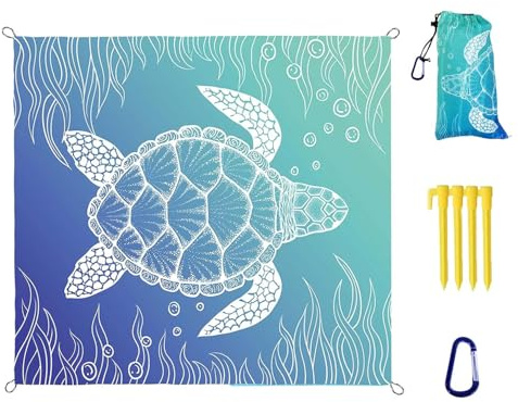 Generisch Picnic Coperta Spiaggia Sandfree Beach Mat Ultralight Coperta Esterna Asciugamano Spiaggia per Spiaggia, Campeggio, Escursionismo e Picnic, Coperta Esterna Impermeabile 200x140cm