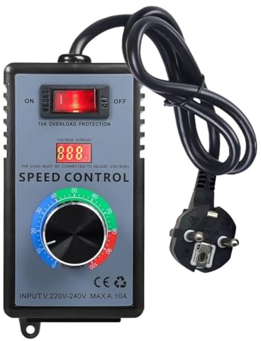 Drehzahlregler 230V, Frequenzumrichter AC 230V 10A 4000W Drehzahlregler Motor Spannungsregler, Drehzahlregler Dimmer Für Winkelschleifer, Bläser, Handbohrer, Kreissägen
