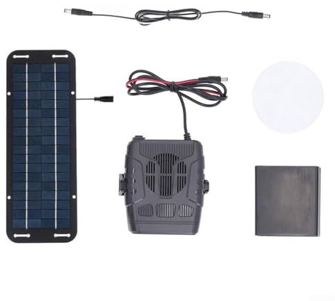 Hasaller Solarpanel Plus Heizung Gewächshausheizungen Tragbare Solarheizung Solarpanel Heizsystem mit USB-Anschlüssen Batteriefach