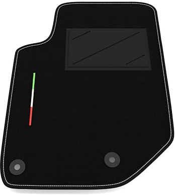 Automatte nur auf der Fahrerseite, 1 Stück, kompatibel mit Opel Corsa F 2019-2024 | 1 maßgeschneiderter Teppich, Italien-Flagge