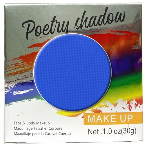 Trucco viso e corpo professionale | Pittura a colori professionale | Pittura viso per bambini, adulti, costumi, festival, Halloween 30G (blu)