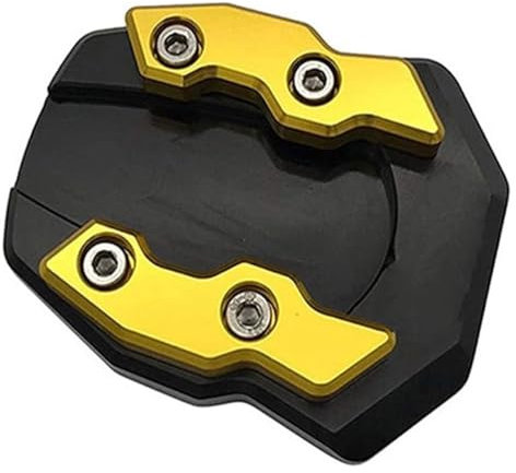 Seitenständer Plattenpolster Für Y&amaha Für Aerox 155 NVX 155 NVX 150 NVX 125 2015-2020 Motorrad-Seitenständerpolster Kickstand Vergrößern Stützplatten Seitenständervergrößerer Vergrößerungspad(Gold)