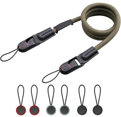 QMLING Camera Strap Quick Release, Climbing Rope Camera Strap, Camera Neck Shoulder Strap for SLR DSLR Digital Mirrorless Camera(Green)