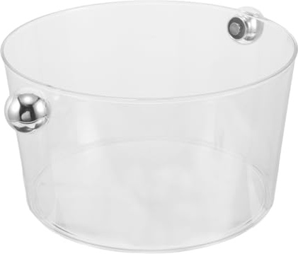 EXHUMKY Seau à Glace Transparent avec Poignée Récipient à Boissons pour Et Événements pour Bière Et Cocktails Seau De Refroidissement pour Ktv Et Réunions