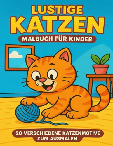 Lustige Katzen: Malbuch für Kinder