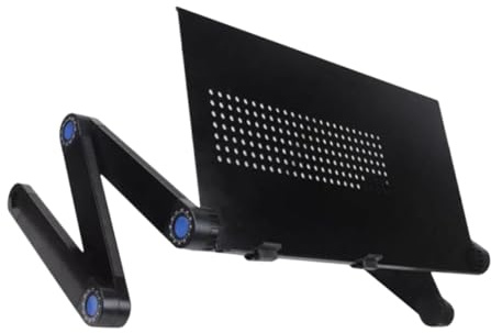 Gogogmee Table Pliante pour Ordinateur Portable et Bureau D'étude 420x260 Mm Trous de Ventilation, Pieds Renforcés Stables, Bureau Ergonomique pour Lit et Chambre à Coucher