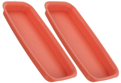 Veemoon 2 Pezzi Sottovasi Rettangolari in Plastica Resistente Anti-Perdita Vassoi per Piante da Interno ed Esterno Vaschette Raccogli-Gocce Senza Fori per Fioriere e Vasi da Fiori