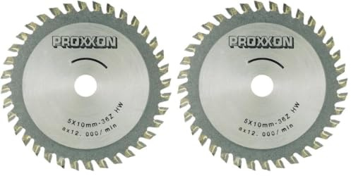 Proxxon Kreissägeblatt, HM-bestückt, 80 mm, 36 Z, 28732 Silber (Packung mit 2)