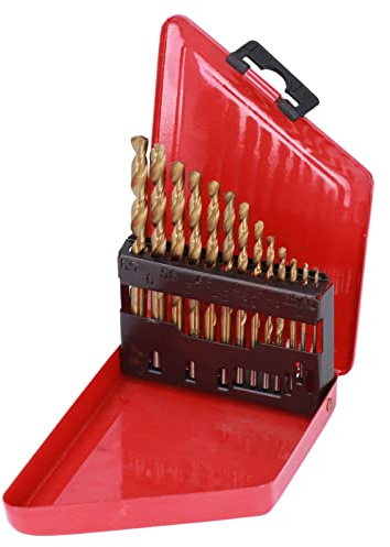 SET DI PUNTE ELICOIDALI PER METALLO LEGNO VALIGETTA DA TAGLIO DI PRECISIONE A CAMBIO RAPIDO HSS [LAVORAZIONE DEL LEGNO METALWORKING] (Oro)