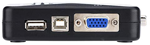 Omquot Exakt 2-portsknappsbrytare VGA-videodelningsadapter för Onlinespel Hårddiskinspelare ABS 9,5 * 6 * 2,3 Cm (munsbitar)