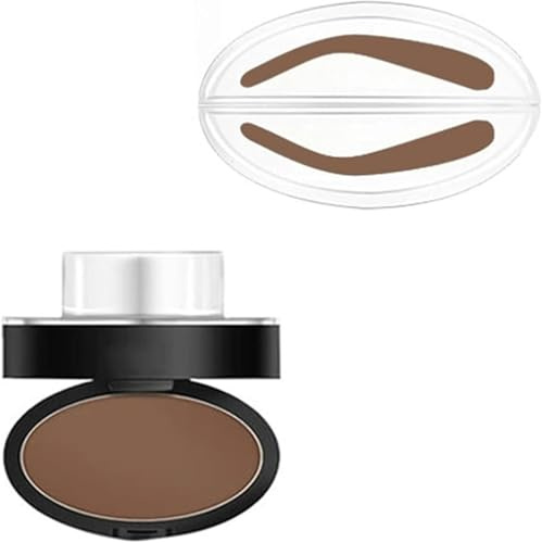 Lot de tampons à sourcils en poudre imperméable, outil de définition des sourcils adapté aux débutants, pour créer une forme naturelle des sourcils, imperméable et résistant à la transpiration (marron