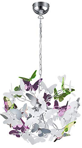 Reality Leuchten Butterfly Hängande Taklampa, 4 x 28 W, Flerfärgad, 50 x 50 x 150 cm