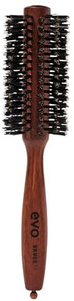 EVO bruce bristle radial brush 22mm, kleine Stylingbürste mit natürlichen Wildschweinborsten, Haarbürste Frauen, Damen und Herren, aus zertifiziertem Holz hergestellt