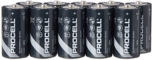 Duracell Procell LR14 Batería Alcalina, 1.5V, Tamaño C, Pack de 10