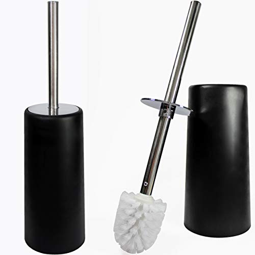 Toilet Brush with Holder Set (UK COMPANY) Toilet Cleaner Black Toilet Brush Loo Brush Toilet Accessories