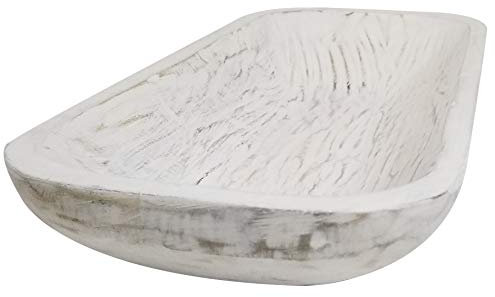BNDPLUS Cuenco de masa, cuencos de madera para decoración, cuencos de madera decorativos (largo x ancho x alto)