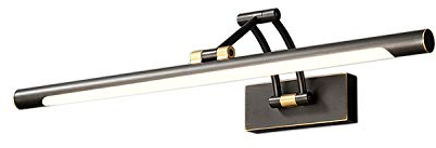 ACMHNC Messing Vintage Spiegellampe Badezimmer Wandleuchte, IP44 Schwarz Badlampe Retro Spiegelleuchte Bad 3-Achsig Einstellbar Schminklicht Schminktisch 4000K Neutralweiß Badezimmerlampe,75cm/15w