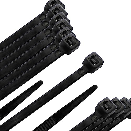 WOLFPACK LINEA PROFESIONAL Brida Nylon 100%. Color Negro 7,5 x 450 mm. Bolsa 100 unidades. Abrazadera Plastico, Organizador Cables, Alta Resistencia