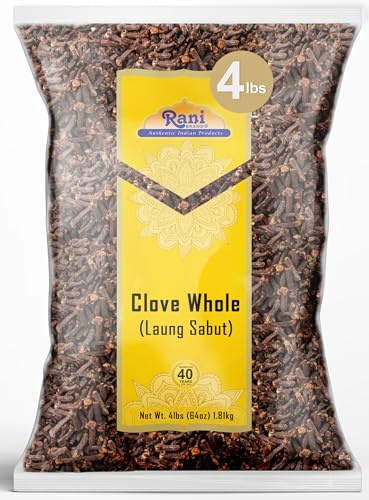 Rani Cloves Whole (Laung) 64oz (4lbs) 1.81kg Great for Food, Tea, Pomander Balls and Potpourri, Hand Selected, Spice, Bulk ~ All Natural | NON-GMO | Kosher | Vegan | Gluten Friendly | Indian Origin