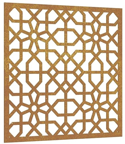 vidaXL Garten-Wanddeko 55x55 cm Cortenstahl Maurisches Design