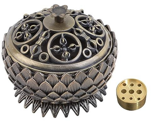 Misazy porta incenso per bastoncini, portaincenso, bruciatore incenso in grani, brucia incenso in grani, loto bruciatore di incenso per la decorazione della casa da tè dellhome office, 7 * 6cm