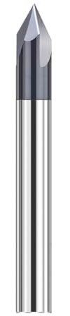 ASNOMY Fraise à chanfreiner VHM 4mm 3 flûtes Fraise à rainurer en V 60 degrés Fraise CNC Fraise à queue avec revêtement TiAlN pour machines-outils et chanfreinage