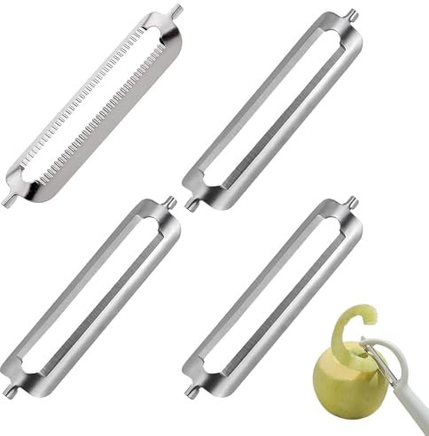 4 Stück Sparschäler Ersatzklinge,Ersatzklingen für tupper sparschäler,Turbo Schäler,Geeignet für die meisten auf dem Markt befindlichen Schälmaschinen