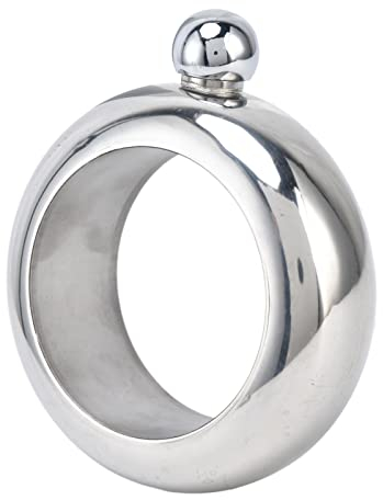 Flaschen-Armreif, Stilvolles Edelstahl-Flaschenarmband, Weinträger mit Trichter, Tragbarer Verdeckter 100-ml-Alkohol-Flachmann für Konzerte, Festivals, Partys –