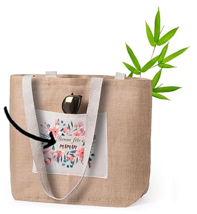 lotdevin Sac toile de jute personnalisable