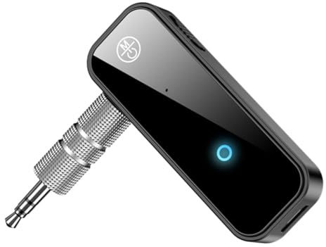 NAERSI Bluetooth 5.0 2-in-1 Transmitter Receiver With 3.5mm Audio Adapter for Car, Home, PC, Audio Music, Headphones and Speakers
