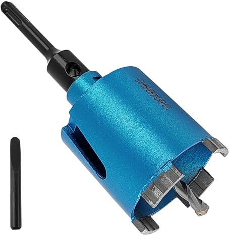 Bohrkrone Steckdose, Robust und Einfach zu Bedienen, Bohrkrone 68mm, Breites Anwendungsspektrum, Dosenbohrer, für Mauerwerk, Kalksandstein, Ziegel, Stein (Blau)
