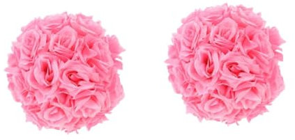 Alipis 2St Rosenkugel künstliche Rose künstliche blüten blumenkugeln blumenstand blumenspalier Hochzeitsbogen Brautstrauß Dekoration hängen Hochzeitslayoutverzierung Seidentuch Rosa